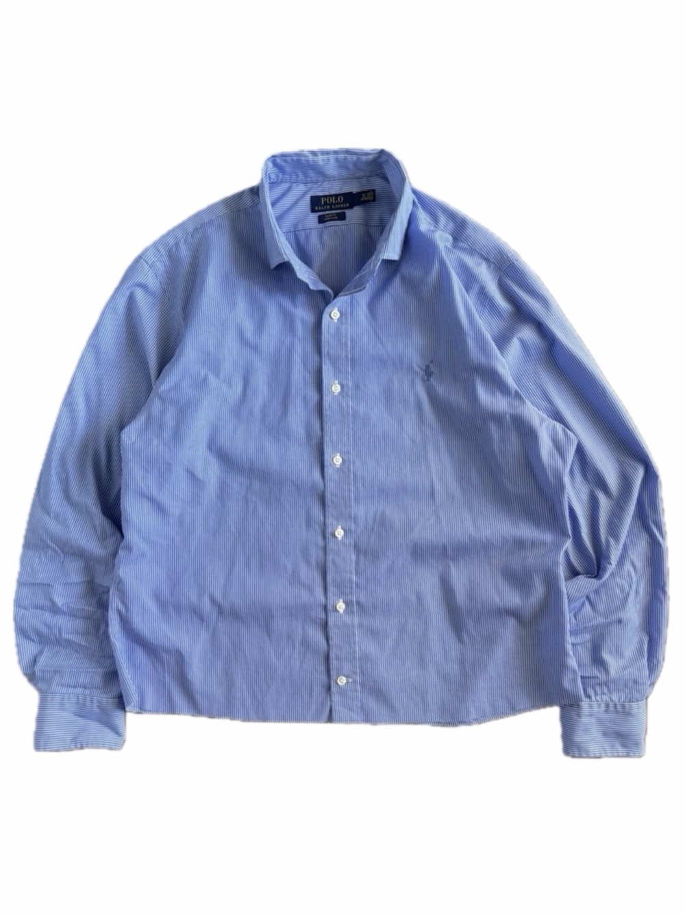 Ralph Lauren Striped Blue Button-Down CROPPED